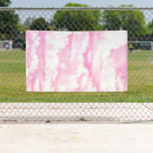 Happy Clouds roze beeldscherm Spandoek (Insitu)