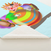 Happy Clown Baby Sherpa Blanket -  Sherpa Deken (3/4)