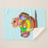 Happy Clown Baby Sherpa Blanket -  Sherpa Deken (Voorkant (horizontaal))