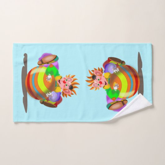 Happy Clown badhanddoek set -  Bad Handdoek (Handdoek)