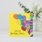 Happy Clown Circus verjaardagsfeestje Kaart (Staand voorkant)