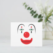 Happy Clown Face Briefkaart (Staand voorkant)