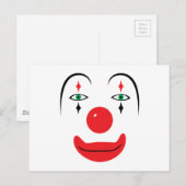 Happy Clown Face Briefkaart (Voorkant / Achterkant)