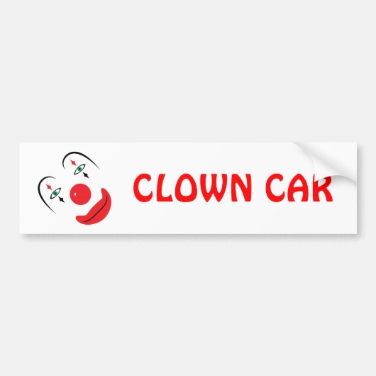 Happy Clown Face Bumpersticker (Voorkant)