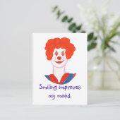 Happy Clown Face, glimlachen verbetert mijn stemmi Briefkaart (Staand voorkant)