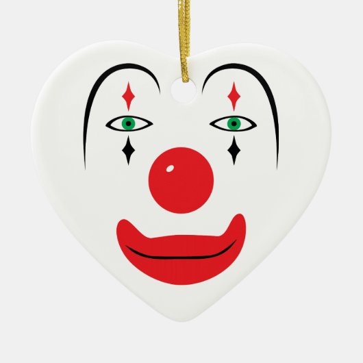 Happy Clown Face Keramisch Ornament (Voorkant)