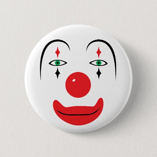 Happy Clown Face Ronde Button 5,7 Cm (Voorkant)