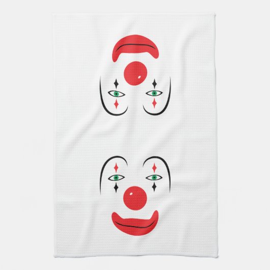 Happy Clown Face Theedoek (Verticaal)