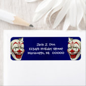 Happy Clown Faces Lijst Retouradres Label (Insitu)