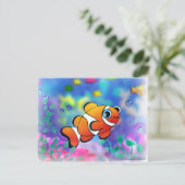 Happy Clown Fish Briefkaart (Staand voorkant)
