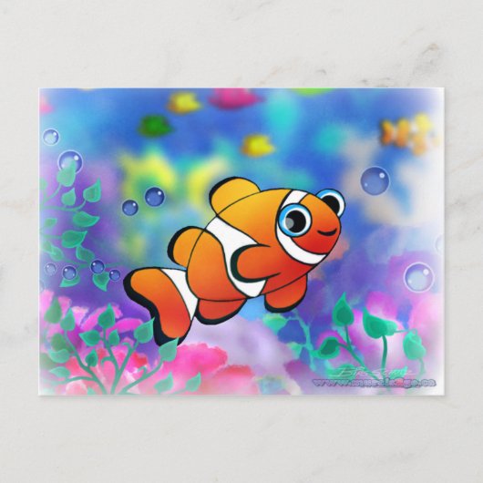 Happy Clown Fish Briefkaart (Voorkant)