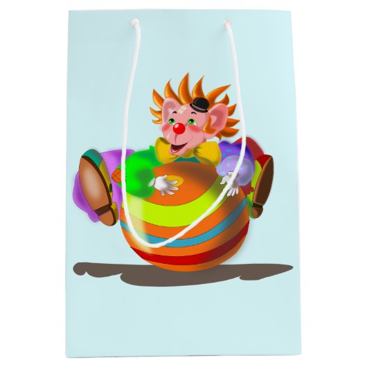 Happy Clown - Glimlach - Grappig Medium Cadeauzakje (Voorkant)