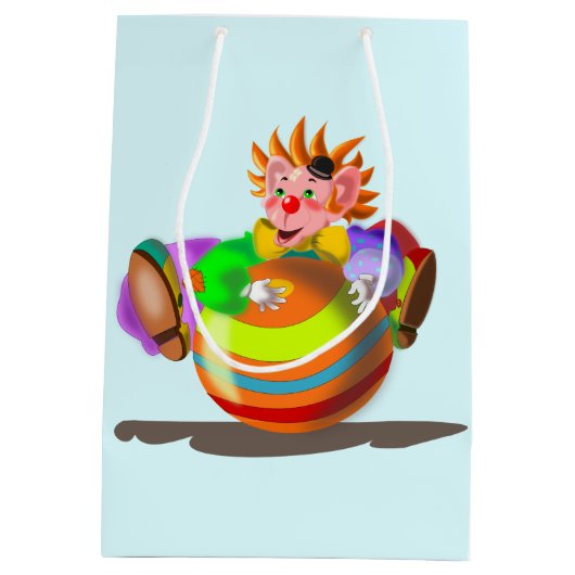 Happy Clown - Glimlach - Grappig Medium Cadeauzakje (Achterkant)