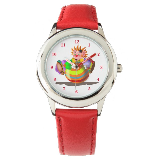 Happy Clown Grappig horloge (Voorkant)