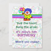 Happy Clown Invitation Kaart (Voorkant)