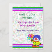 Happy Clown Invitation Kaart (Achterkant)
