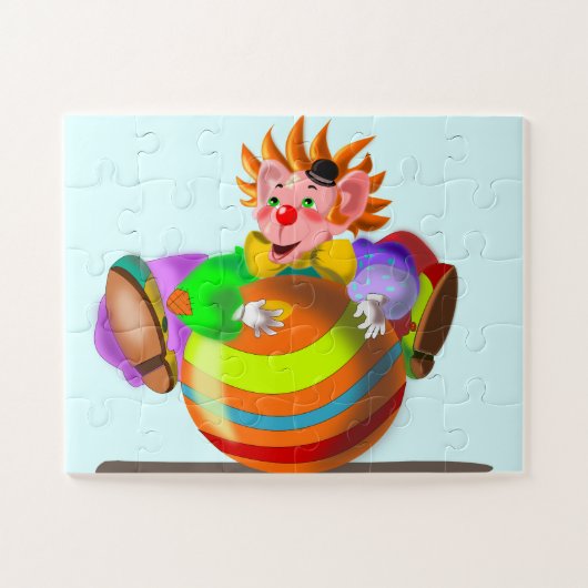 Happy Clown Jigzaag Puzzle Legpuzzel (Horizontaal)