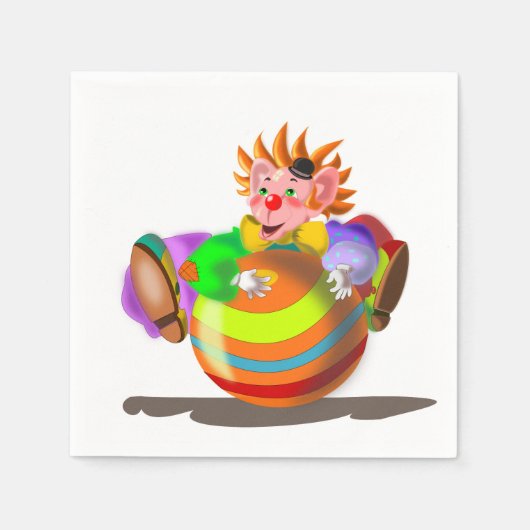 Happy Clown Napkins Circus Servet (Voorkant)
