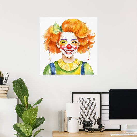 Happy Clown Poster (Thuiskantoor)