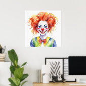 Happy Clown Poster (Thuiskantoor)