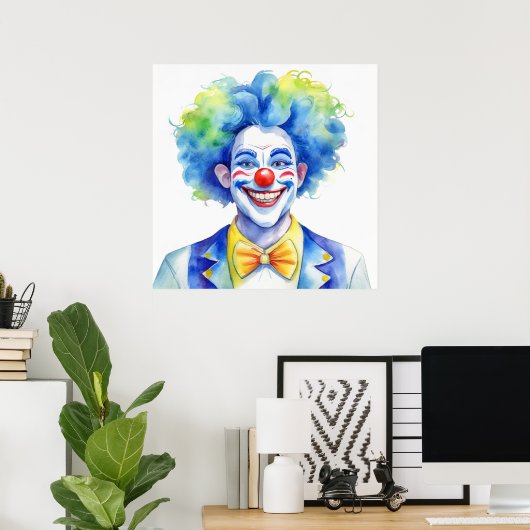Happy Clown Poster (Thuiskantoor)