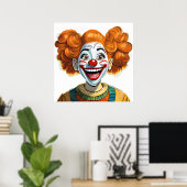 Happy Clown Poster (Thuiskantoor)