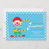 Happy Clown Two-uitnodiging Kaart (Voorkant)