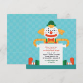 Happy Clown Uitnodiging (Voorkant / Achterkant)