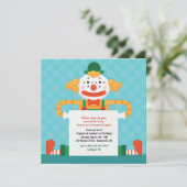 Happy Clown Uitnodiging (Staand voorkant)