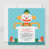 Happy Clown Uitnodiging (Voorkant)