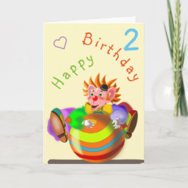 Happy Clown Verjaardag Kaart -