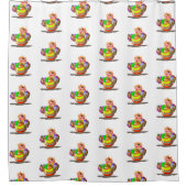 Happy Clown with Ball - Circus - Fun Painting Douchegordijn (Voorkant)