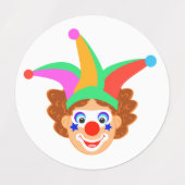 Happy Clowns Carnival Party Purim Festival Labels (Design 1)