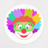Happy Clowns Carnival Party Purim Festival Labels (Design 1)