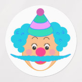 Happy Clowns Carnival Party Purim Festival Labels (Design 2)