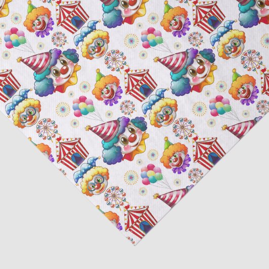 Happy Clowns Tissuepapier (Detail)