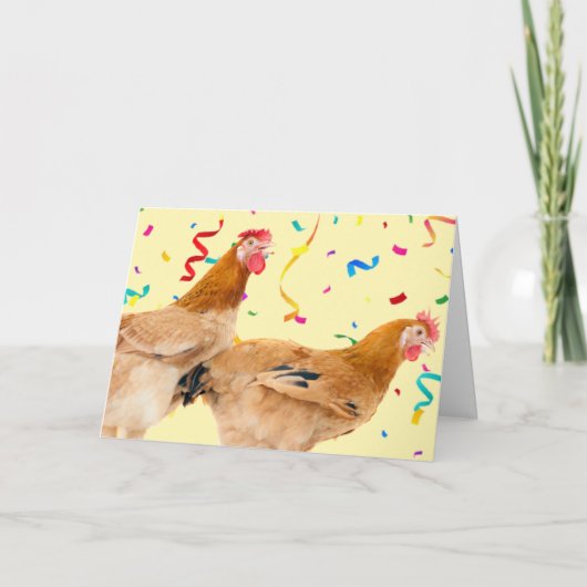 Happy Clucking Birthday Wenskaart Kaart (Voorkant)