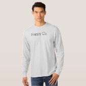 Happy Co-Grey Long-hoeve T-Shirt (Voorkant volledig)