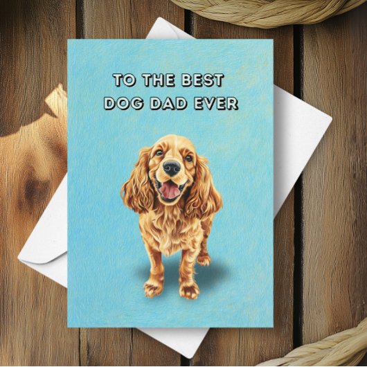 Happy Cocker Spaniel Beste Hond Papa Vaderdag Kaart