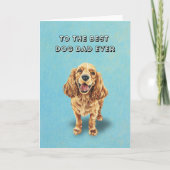 Happy Cocker Spaniel Beste Hond Papa Vaderdag Kaart (Voorkant)