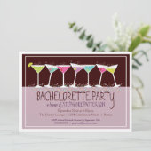 Happy Cocktails Bachelorette Party Kaart (Staand voorkant)