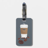 Happy Coffee Bagagelabel (Achterkant verticaal)