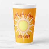 Happy Coffee Happy Sunshine Latte Cup Latte Mok (Voorkant)