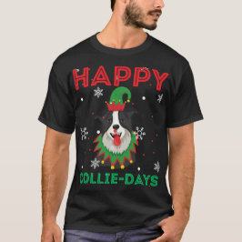 Happy collie dagen Honden Dierenvrienden Christmas T-shirt