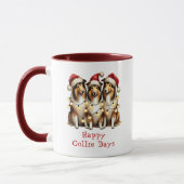 Happy Collie Days Kerst Hond Koffie Mok (Links)