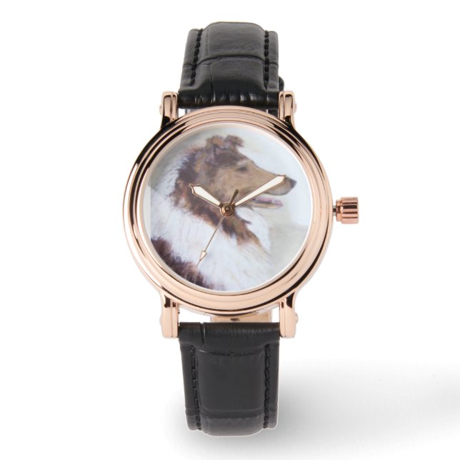 Happy Collie Watch van Hevener Horloge (Voorkant)