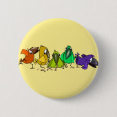 Happy Colorful Birds Button Fun (Voorkant)