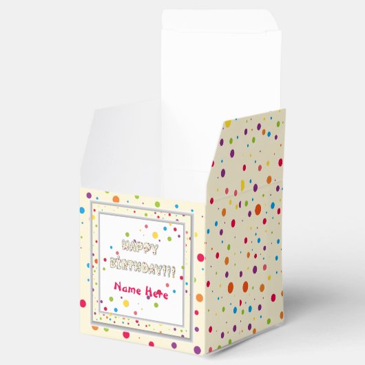 Happy Colorful Birthday Favor Box Bedankdoosjes (Geopend)