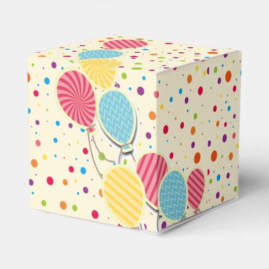 Happy Colorful Birthday Favor Box Bedankdoosjes (Achterkant)
