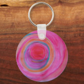 Happy Colorful Bulls - Eye Key - chain Sleutelhanger (Voorkant)